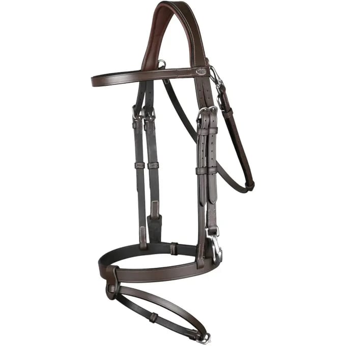 Dy'on Hoofdstel Dy'on Working Collection Flat Leather With Snap Hooks Bruin