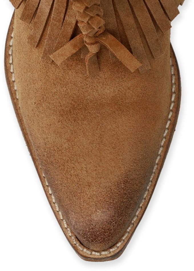 Sacha - Dames - Beige suède cowboylaarzen - Maat 38