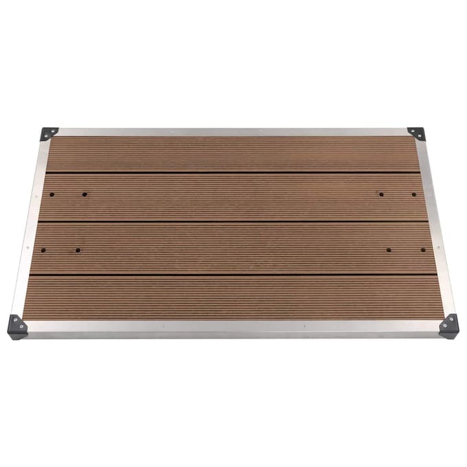 vidaXL - Buitendouchebak - 110x62 - cm - HKC - roestvrij - staal - bruin