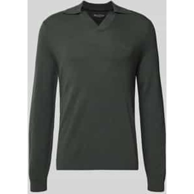 Regular fit gebreide pullover van een mix van katoen en scheerwol