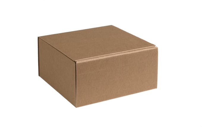 Geschenkdoos ribbelkarton 20x19x10cm NATUREL (35 stuks)