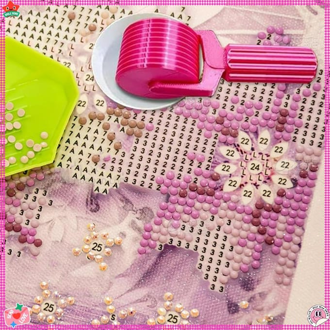 Diamond Art Accessoires - 3D Diamantrollers voor Schilderen, Doe-het-zelf Craft Tool voor Strass Borduurwerk, Soepel Rollend, Afneembaar