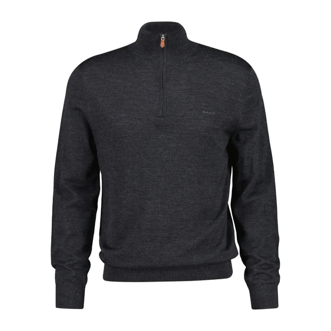 Extra-fijne merinowollen pull 1/2 rits Gant
