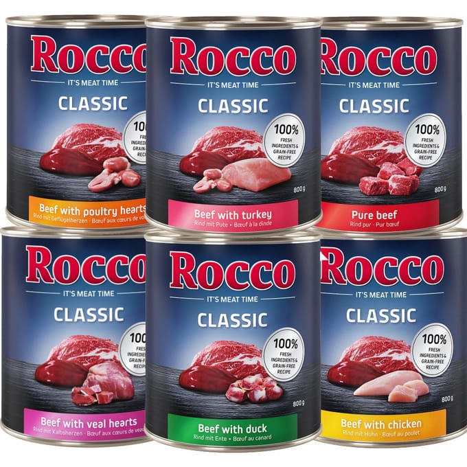 Gemengd probeerpakket Rocco 6 x 800g - Classic Mix 2: 6 soorten