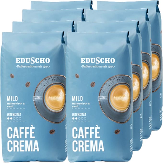 Eduscho - CaffÃ¨ Crema Mild Bonen - 8x 1kg