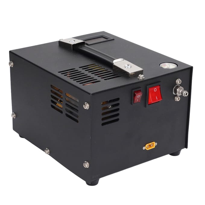 Luchtcompressor Draagbaar 4500Psi 30mpa 12V Hogedrukpomp Olie Water Vrij voor Geweer Paintball Tank wit