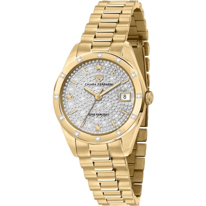 Horloge CHIARA FERRAGNI R1953100512. Kwarts, Kleur wit. Vrouw. beige