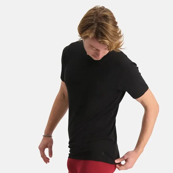 Comfortabel & Zijdezacht Bamboo Basics T-Shirts Ray ronde hals (2-pack) - Zwart - L