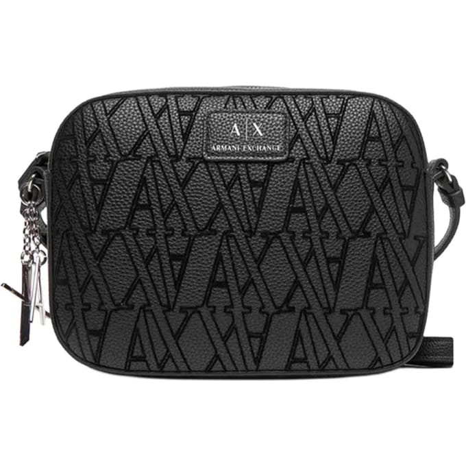 Armani Exchange Kleine Crossbodytas / Schoudertas Dames - Silvye - Logo Print - Zwart