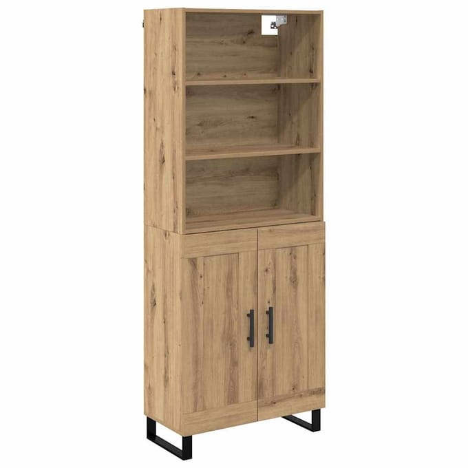 vidaXL - Highboard - 2 - st - Artisan - Eiken - 69,5 - x - 34 - x - 180 - cm