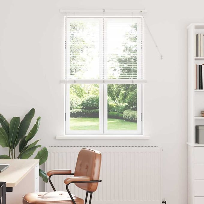 vidaXL - Venetiaanse - jaloezie - Wit - 175 - x - 85 - cm - 25 - mm - Aluminium