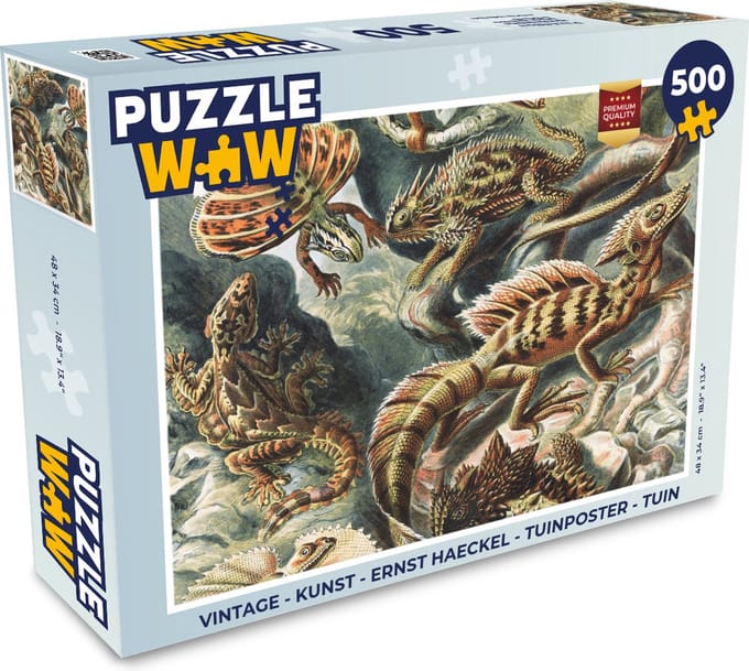Puzzel Vintage - Kunst - Ernst Haeckel - Salamanders - Dieren - Legpuzzel - Puzzel 500 stukjes