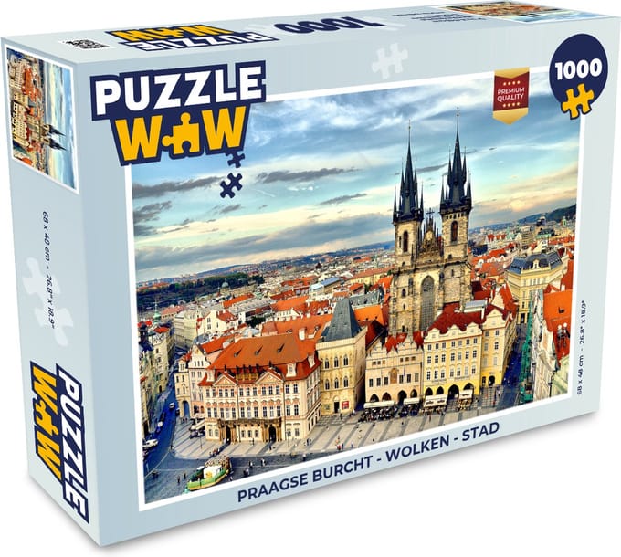 Puzzel Praagse Burcht - Wolken - Stad - Legpuzzel - Puzzel 1000 stukjes volwassenen