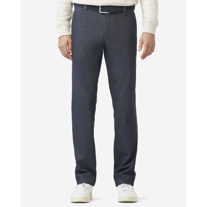Meyer Broek Bonn Active Jersey Look Flat-Front Chino Donker Blauw / male