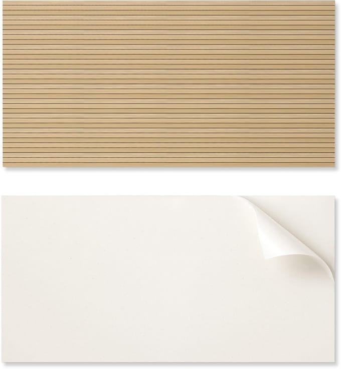 Zelfklevende vinyltegels met parallelle houten planken, 6x60x30 cm