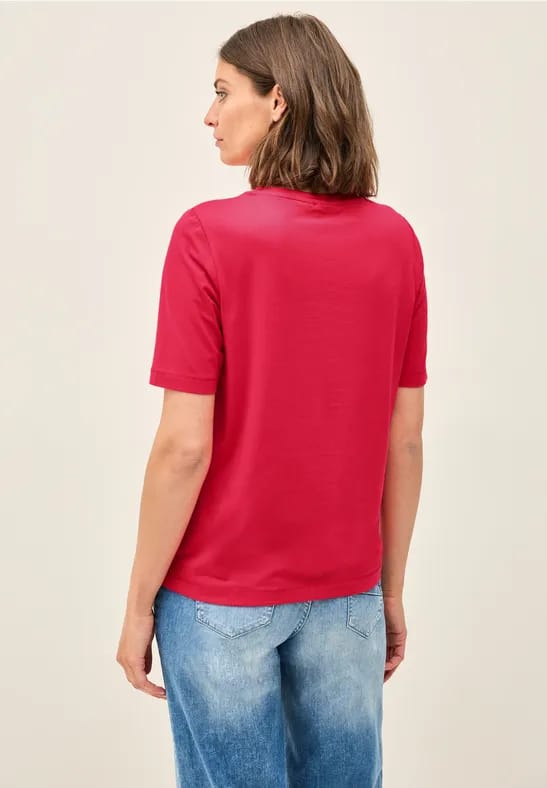 Basic Shirt met ronde hals