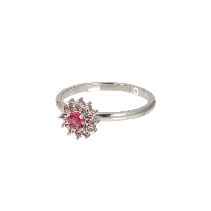 Fame-Lucia Small Fuchsia-Zilverkleurig-Dames Ring