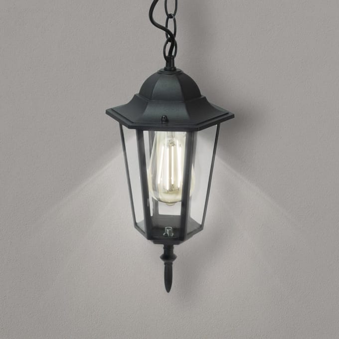 Klassieke Hanglamp Buiten - Zwart - IP44 - E27 Fitting