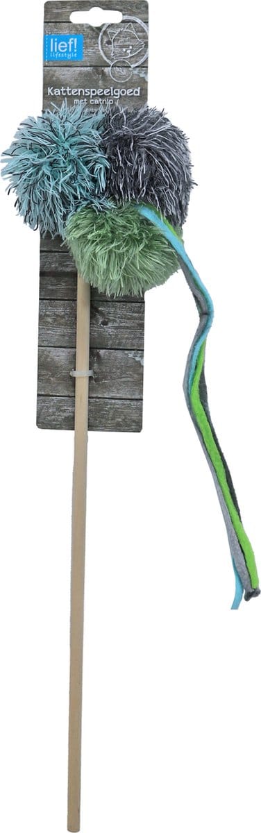 Lief! Boys Kattenspeelgoed Catnip Hengel - 12 cm