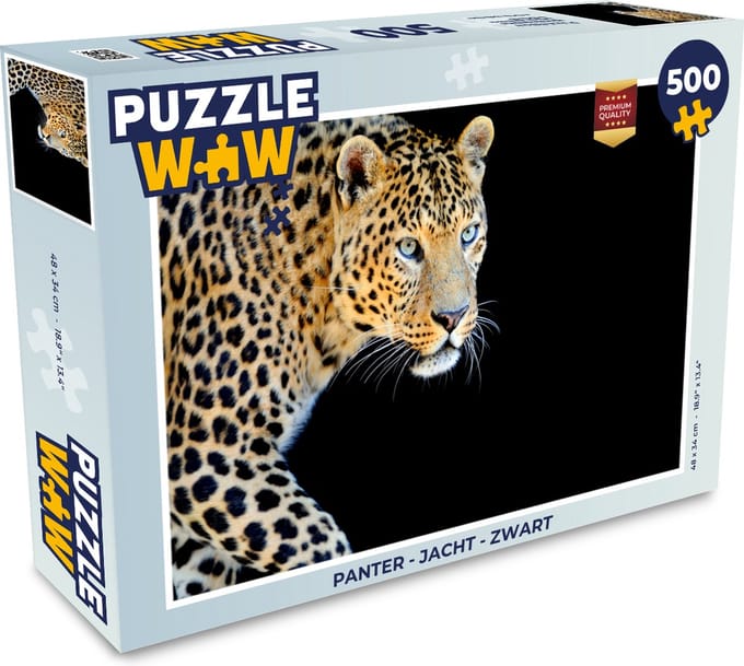 Puzzel Panter - Jacht - Zwart - Legpuzzel - Puzzel 500 stukjes