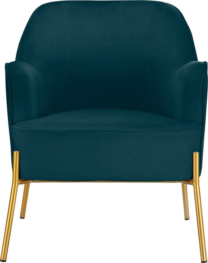 Runa-Beklede Accent Stoel in Fluweel Petrol