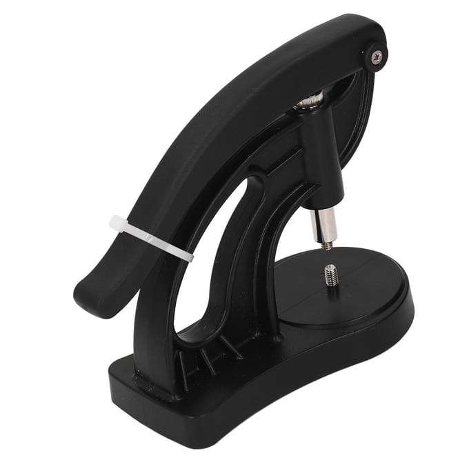 Horloge Pers Set Achterdeksel Sluitmachine ABS Vervanging Reparatie Gereedschapskit Stempelmachine met 12 Matrijzen black