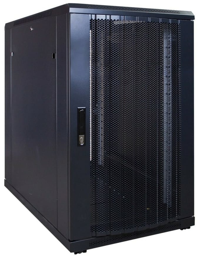 DSIT 18U serverkast met geperforeerde deur 600x1000x1000mm (BxDxH) - serverbehuizing - serverrack - 19 inch