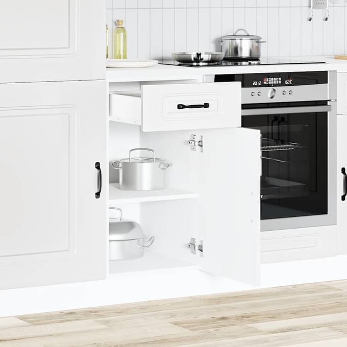 vidaXL - Onderkast - Kalmar - bewerkt - hout - wit