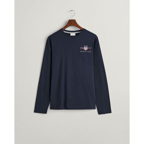 Gant T-Shirt Medium Archive Shield Long Sleeve Avond Blauw / male