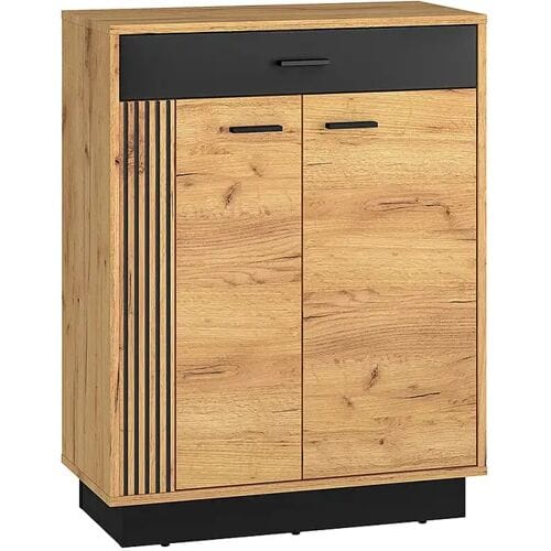 Petits-Meubles Schoenenkast 2 draaideuren 1 lade Nilo Hout