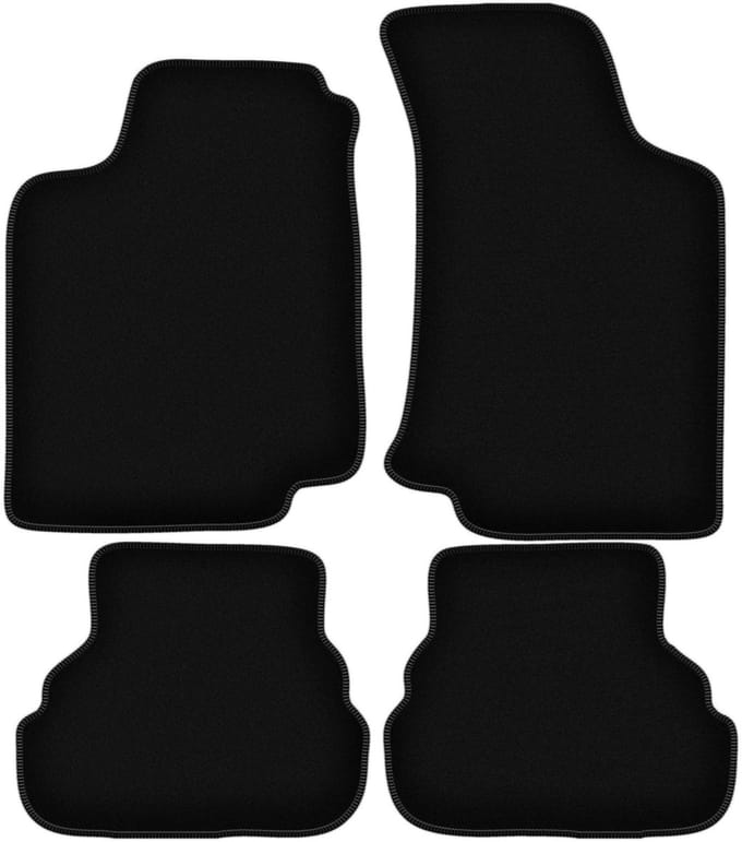 BASIC zwarte veloursmatten voor: Volkswagen Vento sedan (1991-1997)