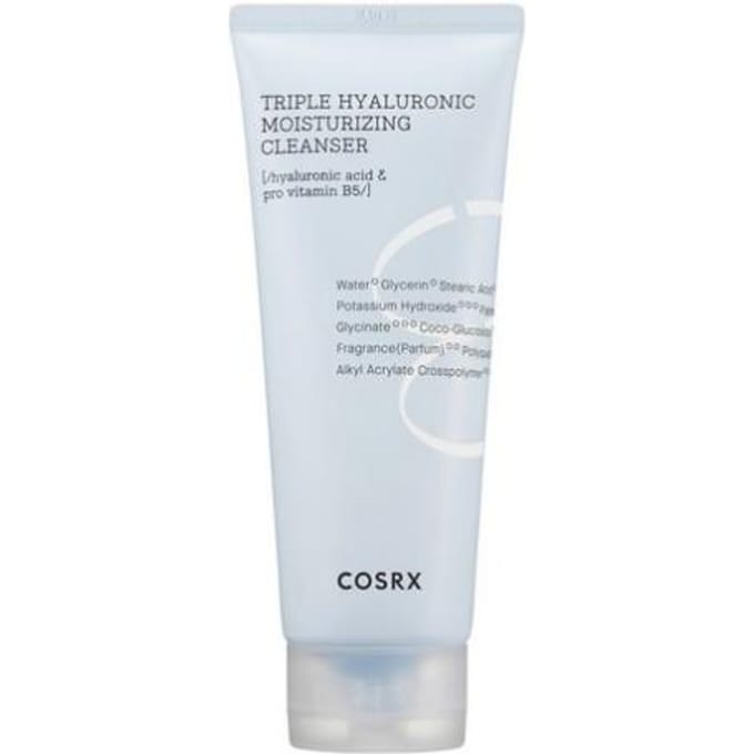 COSRX Hydrium Triple Hyaluronic Hydraterende Reiniger Hydraterende & Zachte Gezichtsreiniger 150ml white