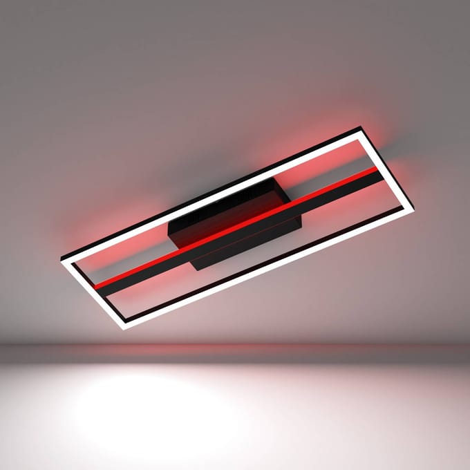 EGLO connect.z Calagrano-Z Smart Plafondlamp - 64 cm - Zwart/Wit - Instelbaar RGB & wit licht - Dimbaar - Zigbee