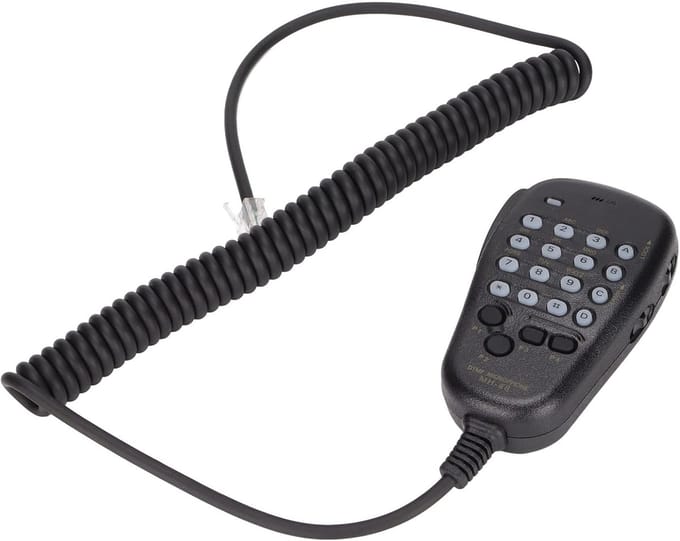 Microfoon met Knop - Communicatie Microfoon - Radio Communicatie - DTMF Functie - 14.2 x 7.9 cm - Zwart