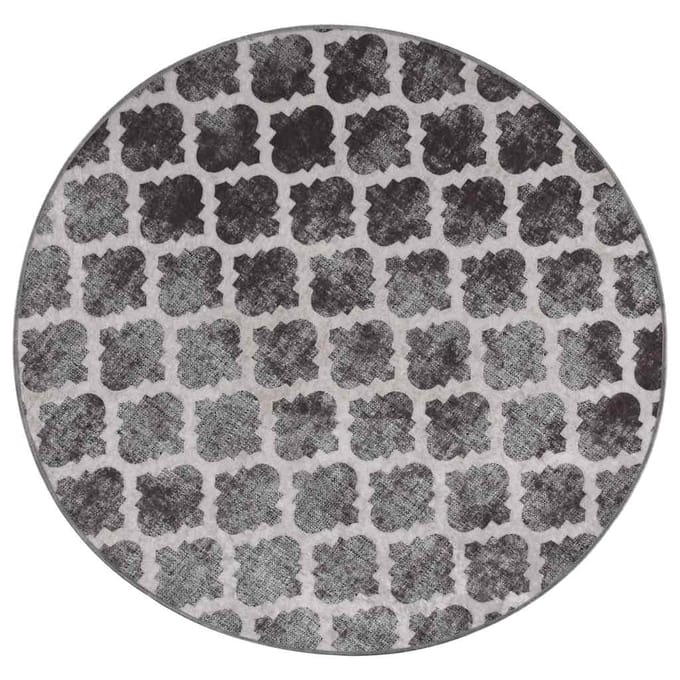 vidaXL - Vloerkleed - wasbaar - ø120 - cm - meerkleurig