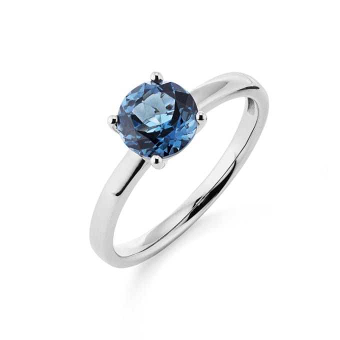 Orolino Ring Gold 585 mit Blautopas (beh.) London Blue