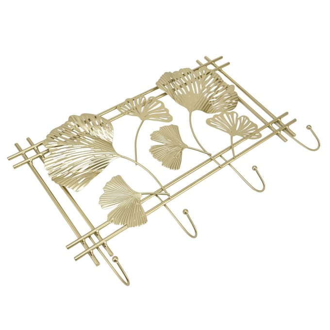 Wandkapstok Gingko Leef Design Premium Metaal Stevig Duurzaam Elegante Stijl Modieus Wand beige