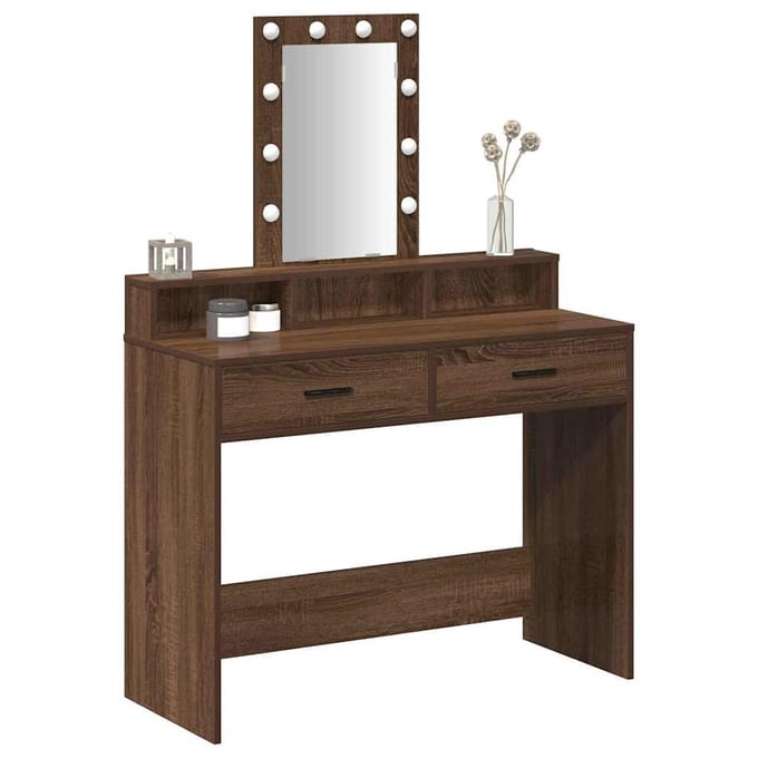 vidaXL - Kaptafel - Bruin - 100 - x - 41 - x - 140 - cm - Bewerkt - hout