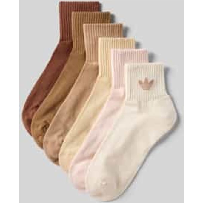 Adidas Ankle 6 Pack Sokken Unisex - Beige - Maat 40-42