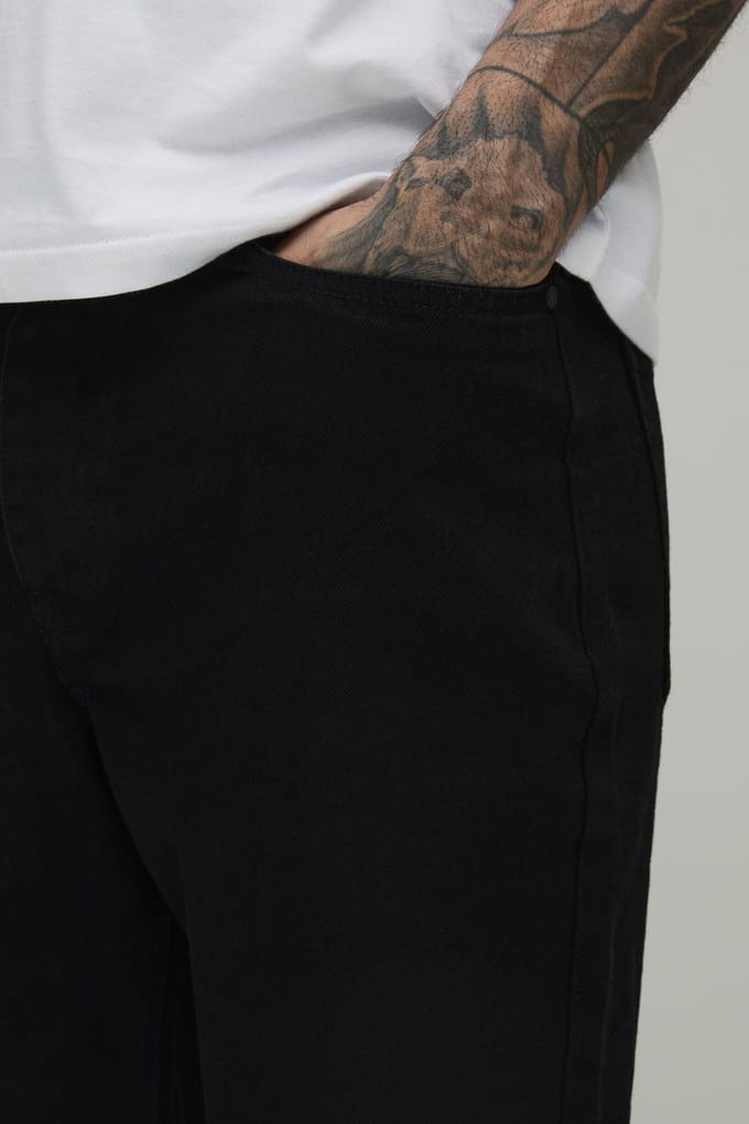 Tall Essential Slim Fit Denim Shorts | Black | Size 54