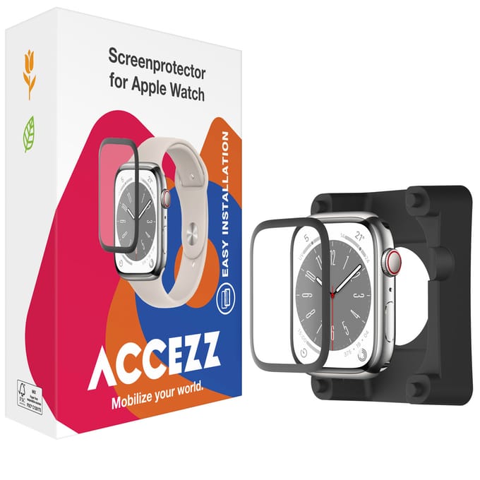 Accezz Screenprotector met applicator voor de Apple Watch Series 10 / 11 / 12 - 42 mm