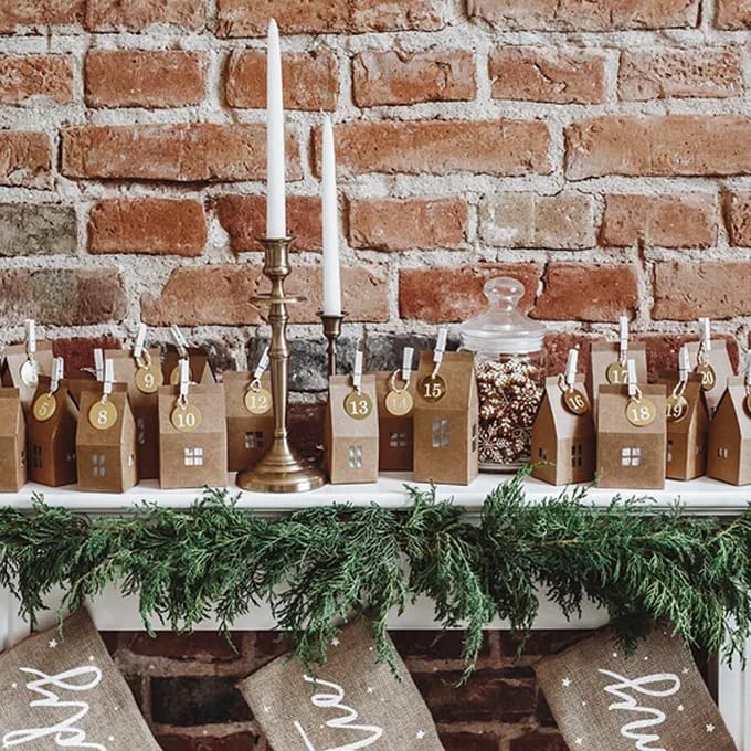 DIY Advent Kalender Kraft & Goud