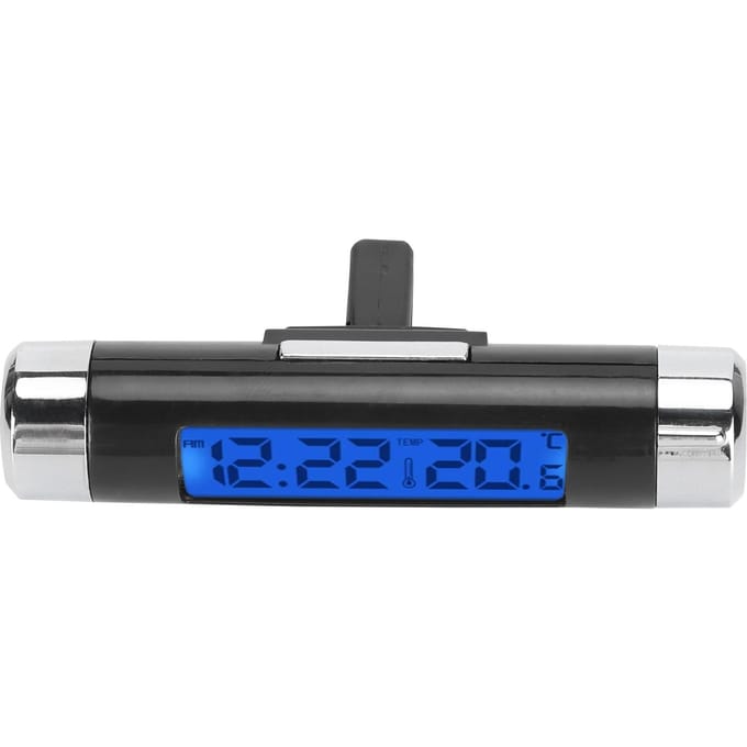 Horloge Électronique 2 en 1 Thermomètre Affichage LCD Mesure Automatique de la Température blue