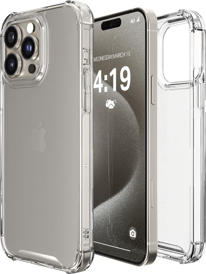 iTech Hoesje Transparant shock proof cover hoes case - geschikt voor iPhone 15 Pro Max