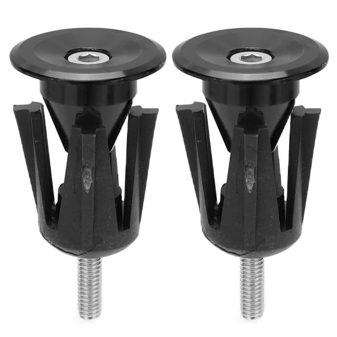 Lot de 2 embouts de guidon de vélo pour VTT et vélos de route, noirs