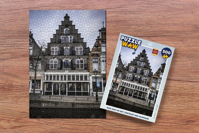 Puzzel Alkmaar - Huizen - Centrum - Legpuzzel - Puzzel 500 stukjes