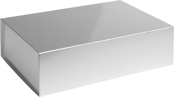 Cadeaudoos ZILVER, 35x25x10cm (10 stuks)
