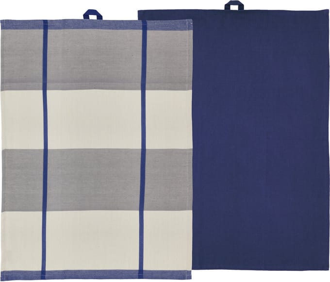 Södahl Blocks Theedoek 50 x 70 cm 2 stuks Royal Blue