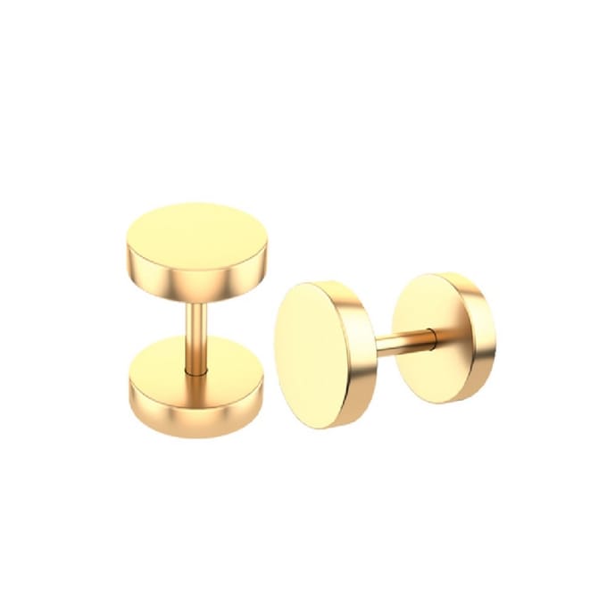 1.2 mm plug 8 mm goud(2st) - LMPiercings