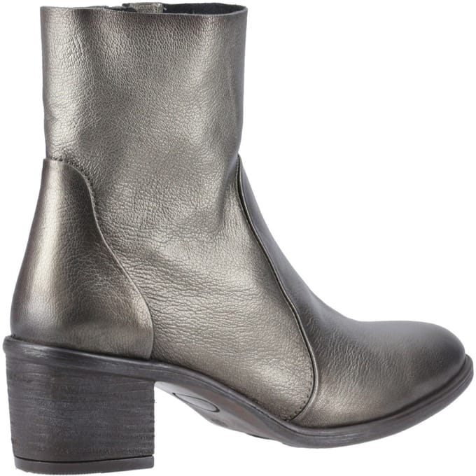 Hush Puppies Winona Leren Dames Pewter Laarzen